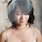Double layer mini veil by Tessa Kim