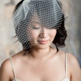 Double layer mini veil by Tessa Kim