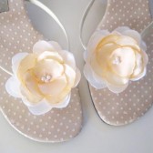 Ivory & Peach shoe clips