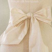 simple silk bridal sash