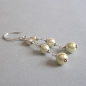 Cosmopolitan Glass Pearl and Sterling Silver Earrings