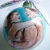 Custom Painted Wedding Portrait Ornament