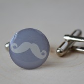 mustache cufflinks