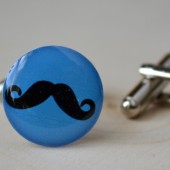 mustache cufflinks