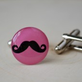 mustache cufflinks