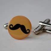 mustache cufflinks