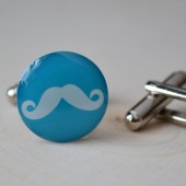 mustache cufflinks