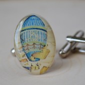 hot airballoon cufflinks