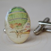 hot airballoon cufflinks