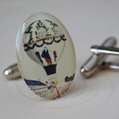 hot airballoon cufflinks