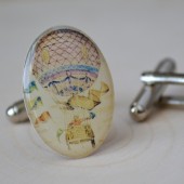hot airballoon cufflinks