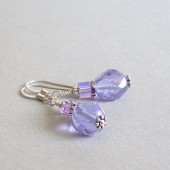 Entice Czech Glass, Swarovski Crystal and Sterling Silver Earrings
