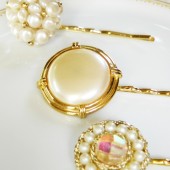 Vintage wedding trio handmade hair pins