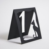 Black Cat Silhouette, Table Numbers