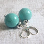 Impact Magnesite and Sterling Silver Earrings