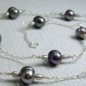 Interlude Freshwater Pearl and Sterling Silver Necklace