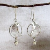 Moonstruck Swarovski Crystal and Sterling Silver Earrings