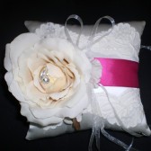 Hot Magenta French Bouquet Ring Pillow