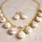 Precipice Magnesite and 14K Gold Plated Necklace