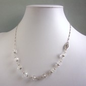 Pristine Clear Quartz and Sterling Silver Necklace