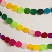 rainbow felt garland