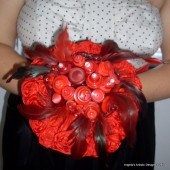 Queen of Hearts Red Bridal Bouquet