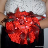 Queen of Hearts Red Bridal Bouquet