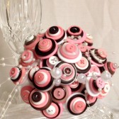 Neopolitan Button Wedding Bouquet