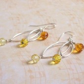 Wavelength Swarovski Crystal and Sterling Silver Earrings