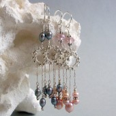Whirlwind Freshwater Pearl and Sterling Silver Earrings