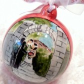 Custom Painted Wedding Portrait Ornament