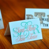 Custom Monogram Place Cards