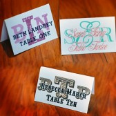 Custom Monogram Place Cards - With Your Guest\'s Names On Them