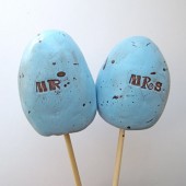 Blue Speckled Egss Cake Topper