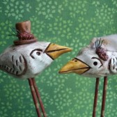 woodland wedding birds