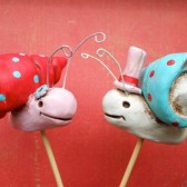 snails in love wedding cake topper