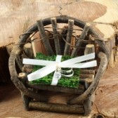Grapevine covered moss chair