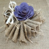 Burlap write bearer pillow
