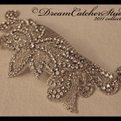 Jenna Swarovski and crystal mix one of a kind bridal head piece - MADE TO ORDER