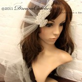 Miranda Veil w/ Crystal flower , Vintage romantic look