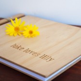 luke loves lilly engraved names guest book