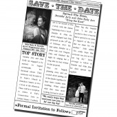 Newspaper Style Save The Date