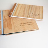 custom engraved wedding album and guest book 