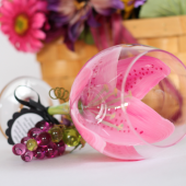 Magenta hand painted stargazer wine glass - Top rack dishwasher safe