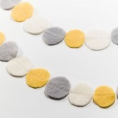 Felt Garland (yellow, gray, white)