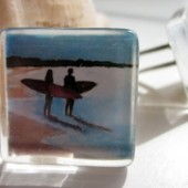 Surfing Couple