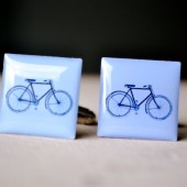 bike cufflinks groomsmen