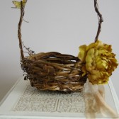 Flower Girl Basket with Peony & Butterfly details
