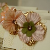 Ivory floral place cards