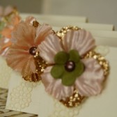 Ivory floral place cards